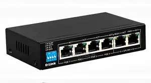 D-Link 6-Port Gigabit Smart Managed Poe Switch With 4 Poe Ports