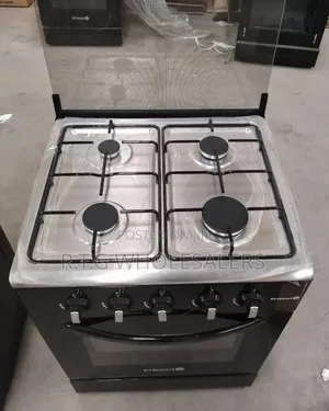Volsmart 60×60 Cm 4‐Burner Full Gas Cooker (Black)