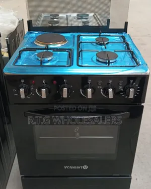 Volsmart 3 Gas + 1 Electric Cooker – 50×55 Black