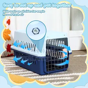 Hard Sided Travel Kennel For Small Dogs & Cats With Top Ventilation