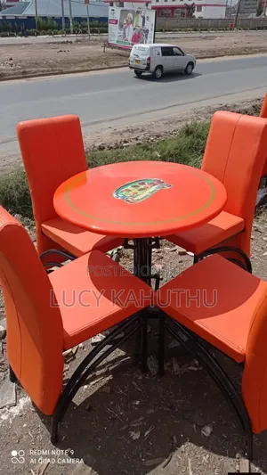 Log Executive Chairs With Marble Top and Black Strong Frame