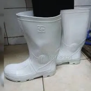 White Gumboots Heavy Duty