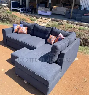 Graceful Cushioned 6 Seater L Sofa Set