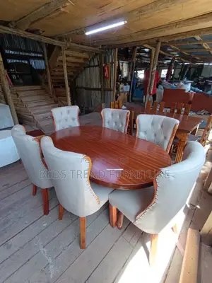 6 Seater Soft Fabric Dining Set