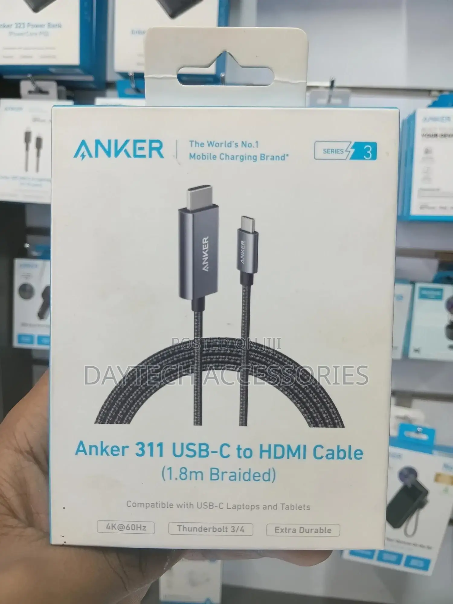 Anker at 60hz Ultra-Fast Nylon-Braided Usb C to Hdmi Cord