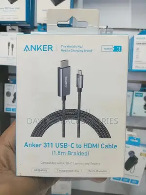 Anker at 60hz Ultra-Fast Nylon-Braided Usb C to Hdmi Cord