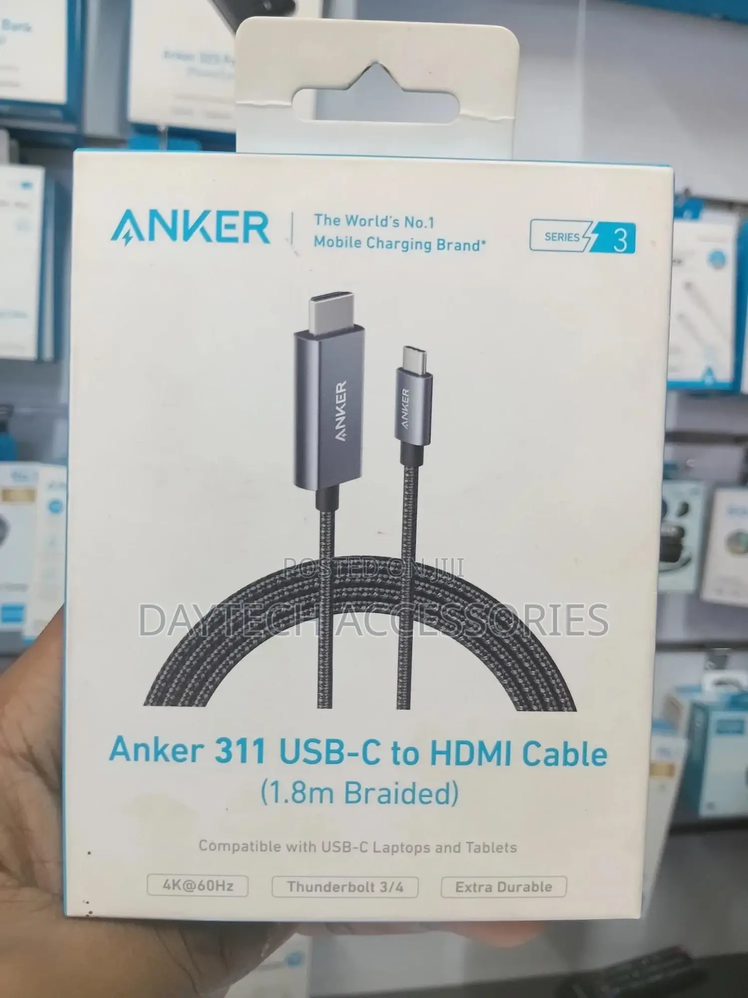 Anker at 60hz Ultra-Fast Nylon-Braided Usb C to Hdmi Cord