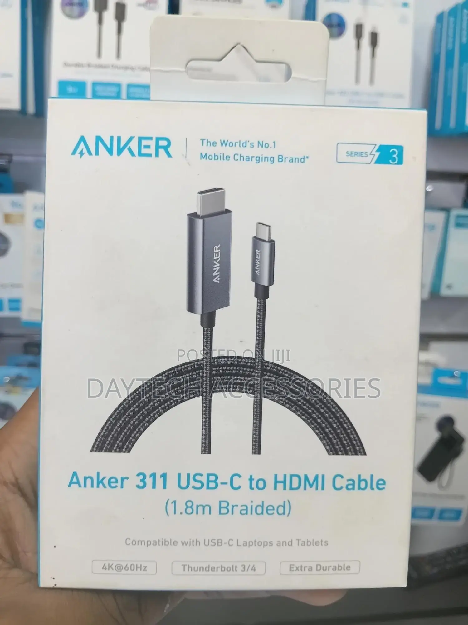 Anker at 60hz Ultra-Fast Nylon-Braided Usb C to Hdmi Cord
