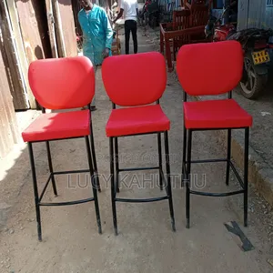 Red Curved Restaurant Chairs