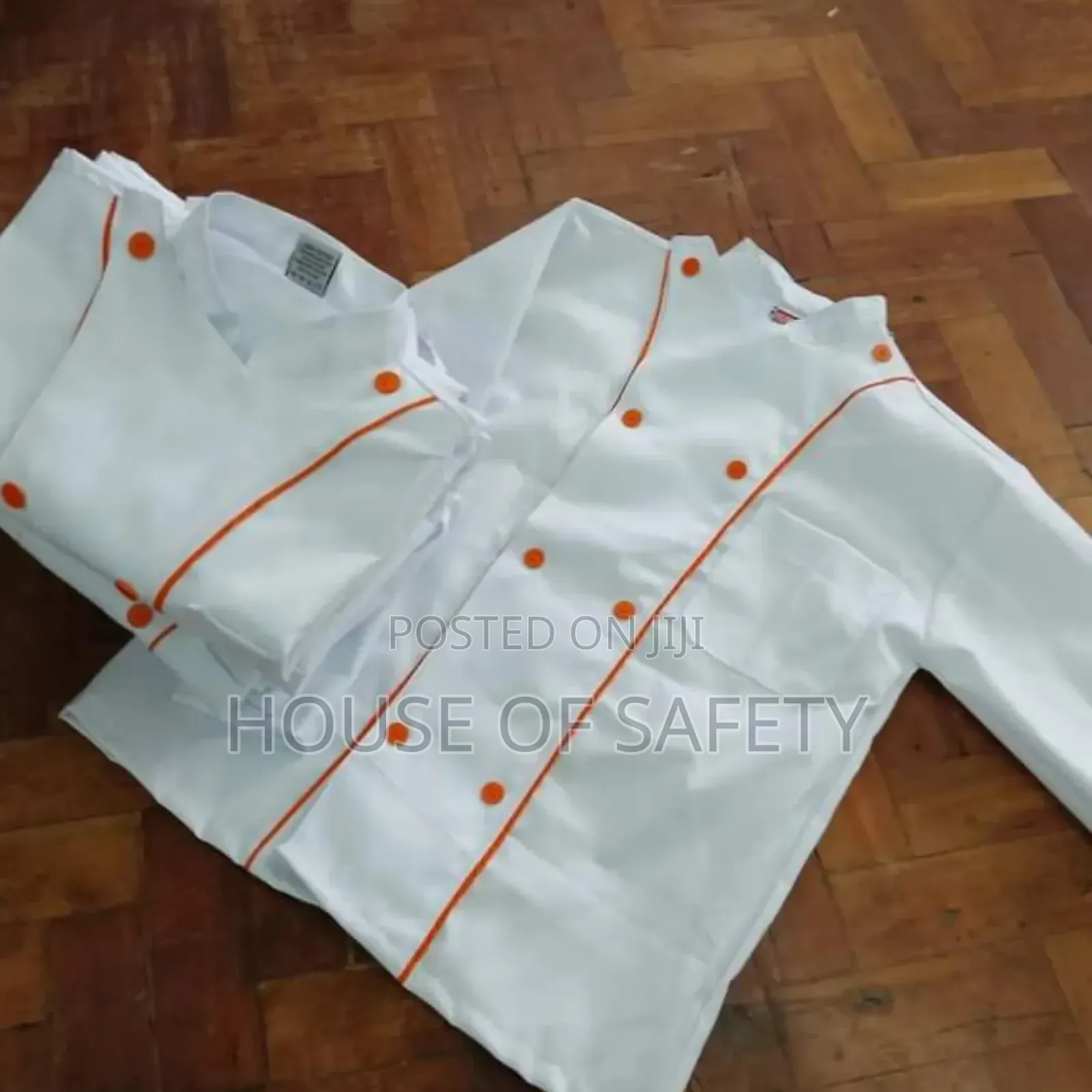 White Orange Pipped Chefs to Keep the Chef Cool
