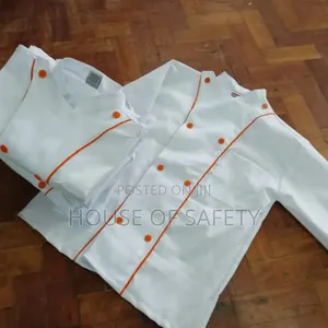 White Orange Pipped Chefs to Keep the Chef Cool