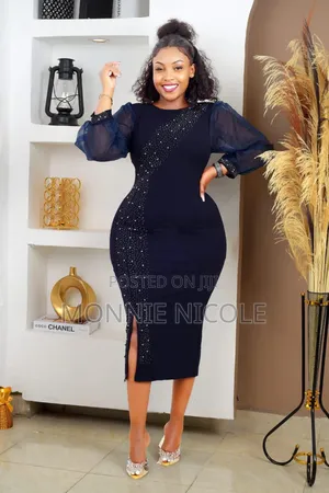 Stylish Navy Blue Dinner Dress/Graduation Dress