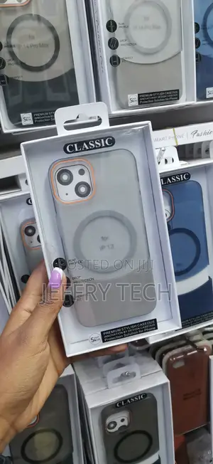 Vedias Matte Magnetic 2 in 1 Clear Case for iPhone 13 -Gray