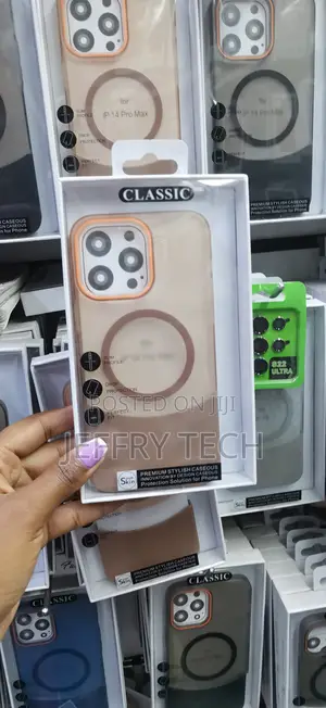 Lunax Matte Magnetic 2 in 1 Clear Case for iPhone 14 Pro Max -Brown