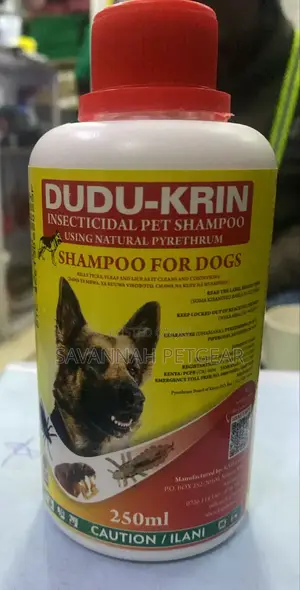 Dudu-Krin Insecticidal Pet Shampoo, Formulated for Dogs.