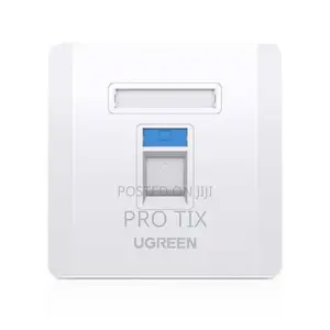 Ugreen Single-Port Wall Plate White - Nw144