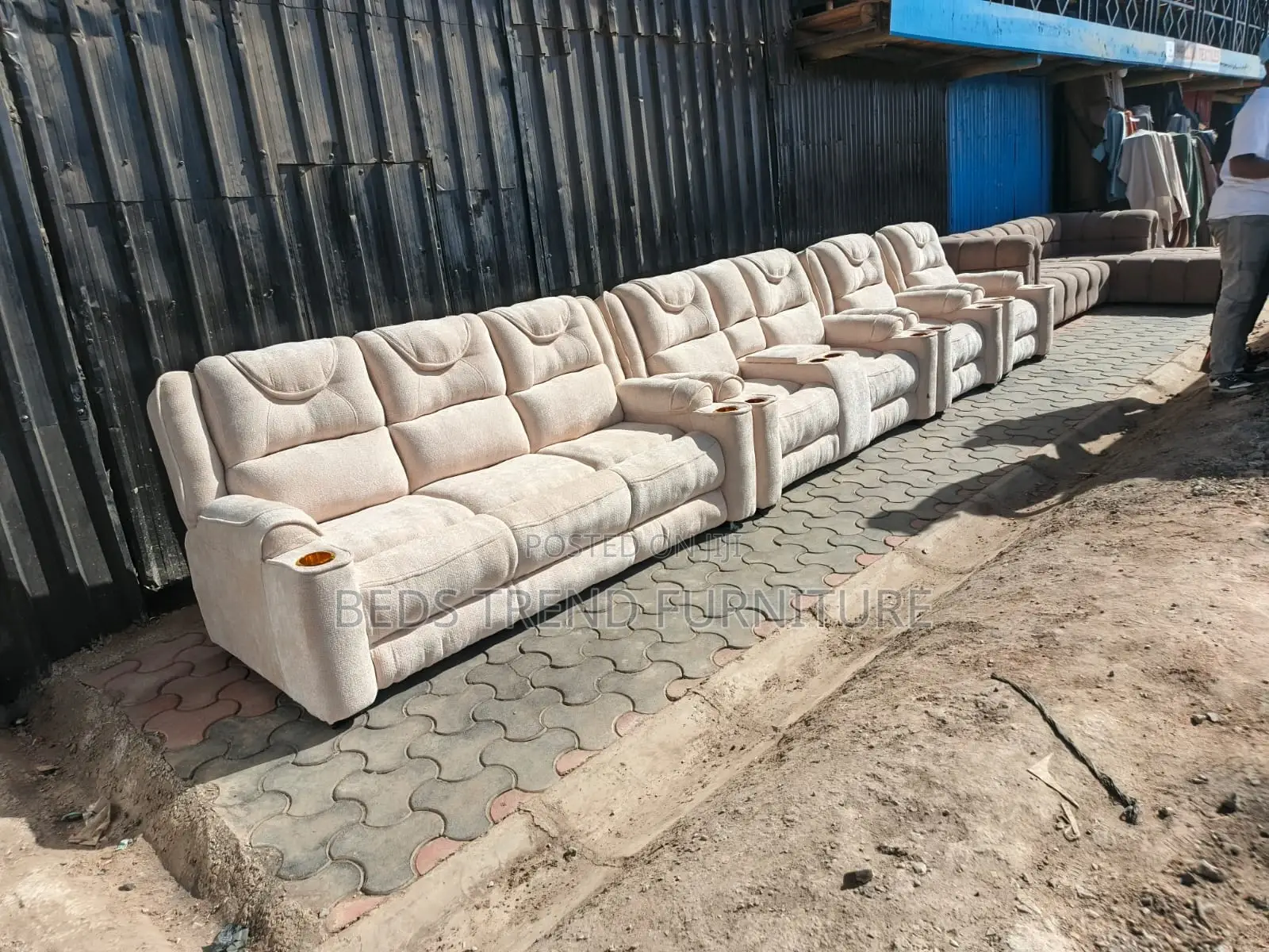 7 Seater Configured Semi Recliner Sofa