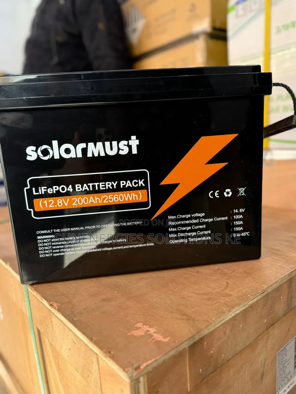 2.56kwh 12v Solar Must Lithium Battery