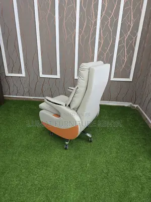 Ergonomic Leather Executive Office Chair With Footrest