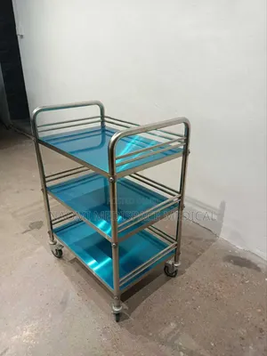Quality Instrument Trolley With 3 Shelves (Stainless Steel)