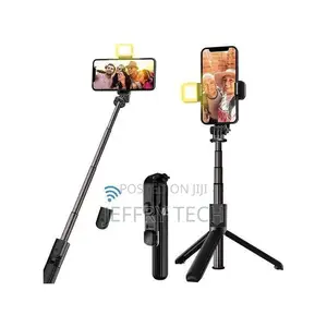 Mobile Selfie Stick Phone Holder With Light Remote