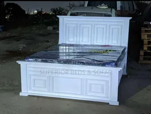 Classic White 5 by 6 Panel Bed
