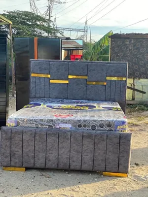 Modern 5 *6 Grey Gold Bed