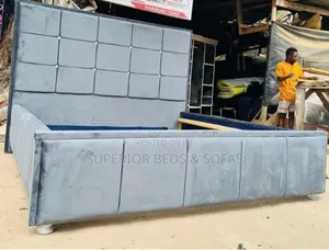 5*6 Minimalist Grey Panel Bed