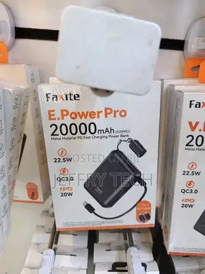 Faxite Power Pro 20000mah Metal Pd Fast Charging Power Bank (E20pro).