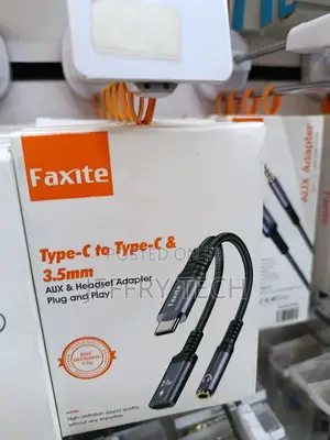 Faxite Type-C to Type-C 3.5mm Aux Headset Adapter.