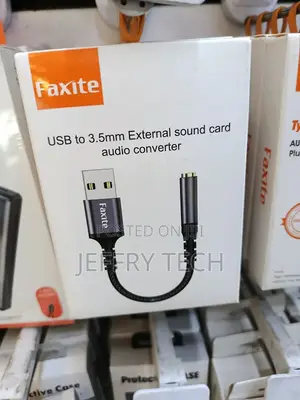Faxite Usb to 3.5mm External Sound Card Audio Converter.