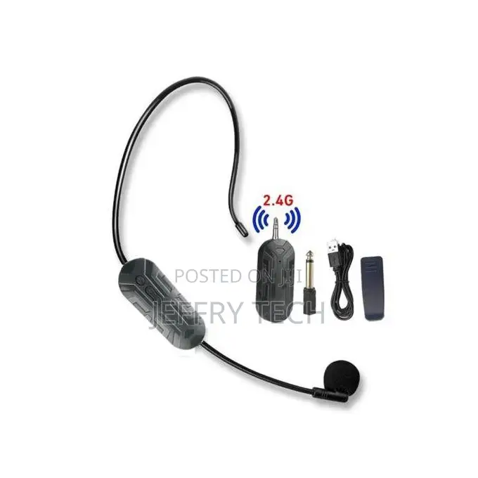 Uhf Wireless Microphone Headset Mic System 50m Effective