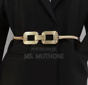 Buckle Stretch Waist Belt (Gold or Silver)
