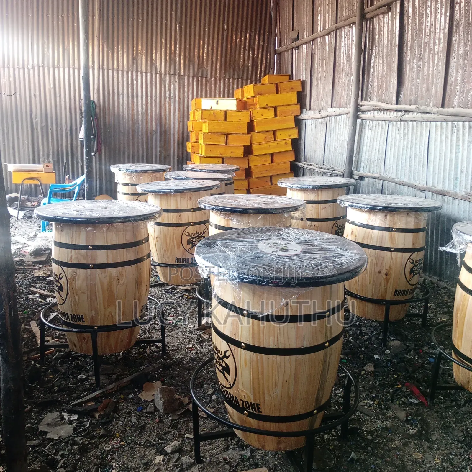 Polished Barrel Table