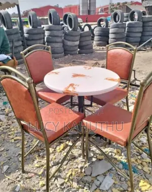 Rasty Power Coating Finish Brown Balls Chairs