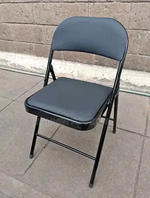 Black Foldable Chair – Portable Space Saving