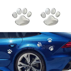 4pcs Set Dog/Cat Shiny PVC Cute Paw Print Stickers