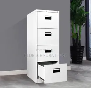Metallic 4 Drawers Storing Office Cabinet