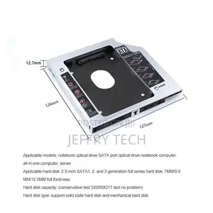2nd HDD Caddy 12.7mm Sata 3.0 for 2.5'' 2t SSD Case Hard Disk Enclosur