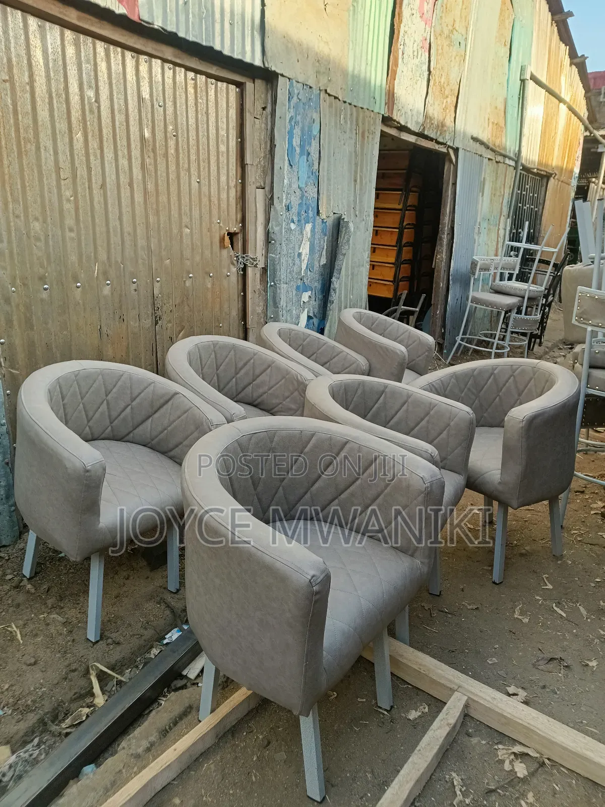 Grey and White Styling Seats or Vip Restaurant Chairs
