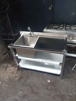 Heavy Gauge Stainless Steel Sink With Under Shelf.