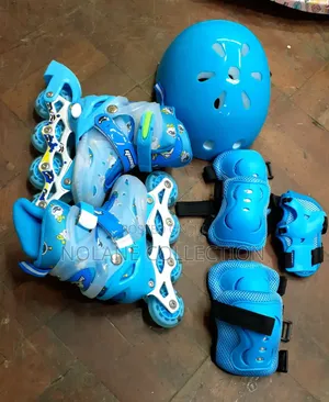 Kids Adjustable Roller Skates Full Set With Helmet and Pads