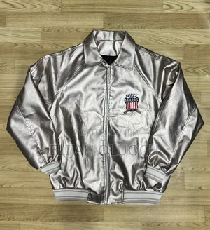 Avirex Men's Icon Pewter Metallic Limited Edition Bomber Jacket.