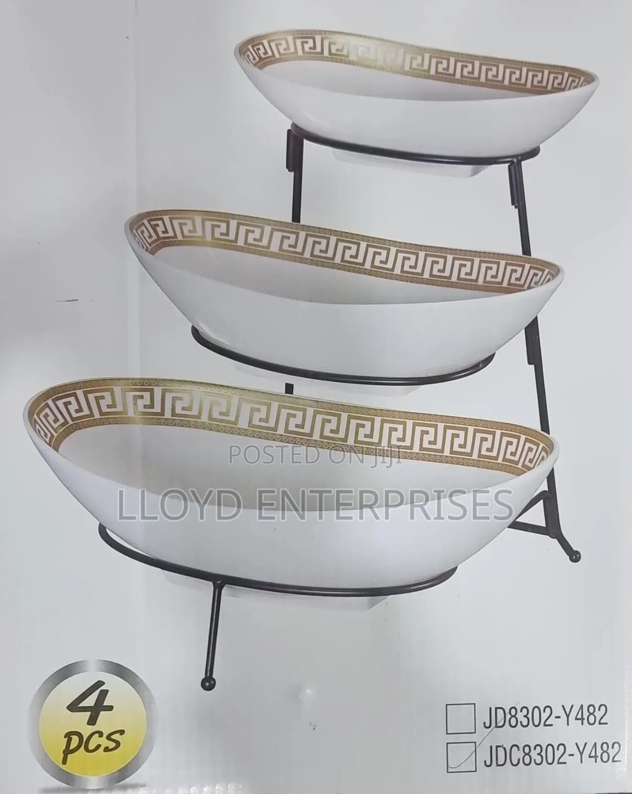 4pcs White Ceramic Fruits Plates