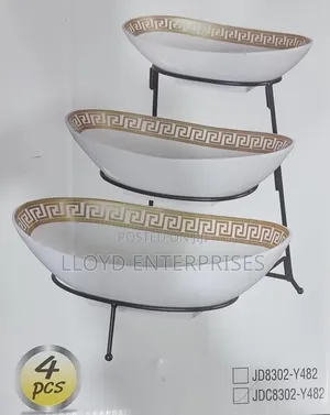 4pcs White Ceramic Fruits Plates