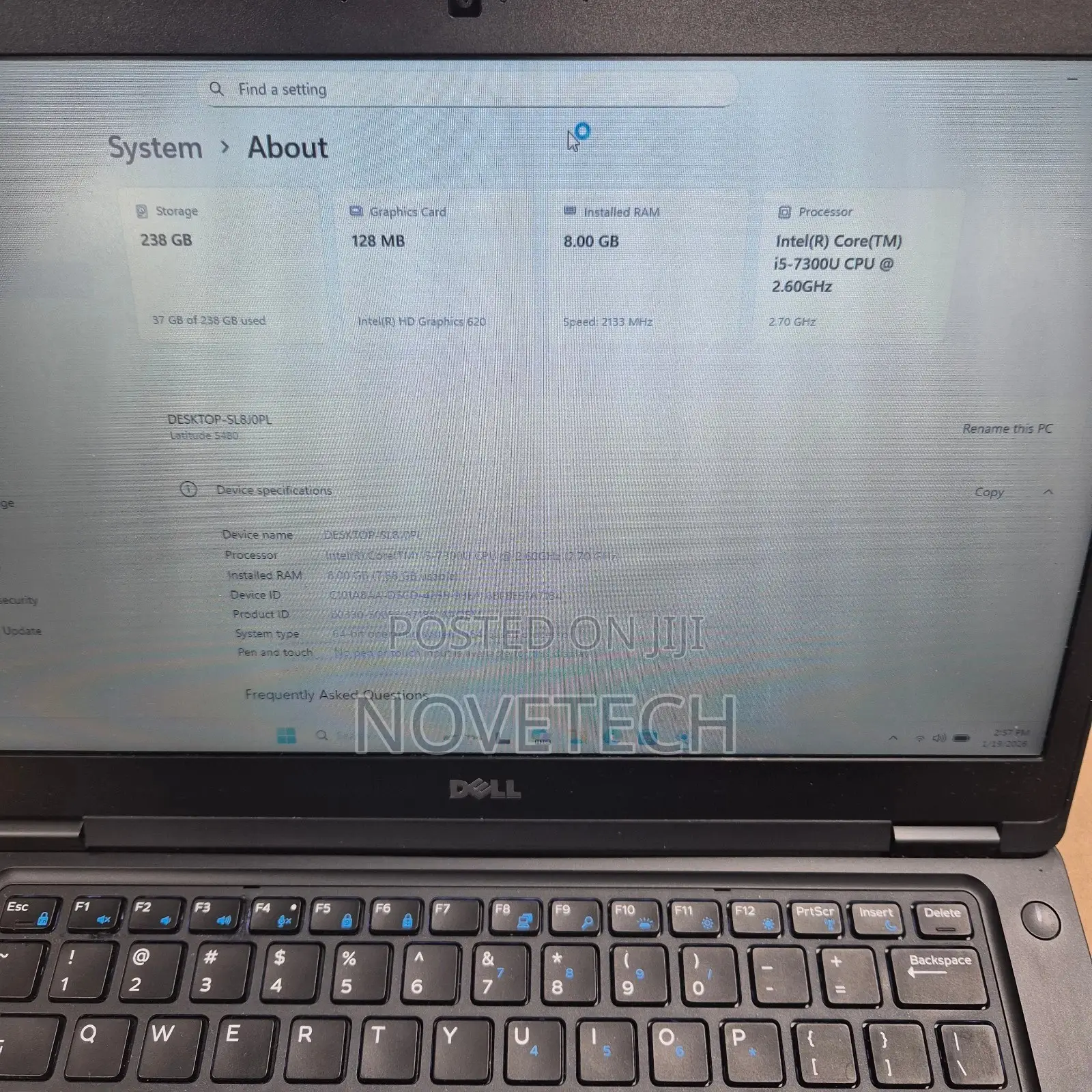 Laptop Dell Latitude 5480 8GB Intel Core i5 SSD 256GB