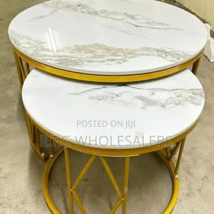Luxury Marble Nesting Tables Set — Modern 2‐In‐1 Design