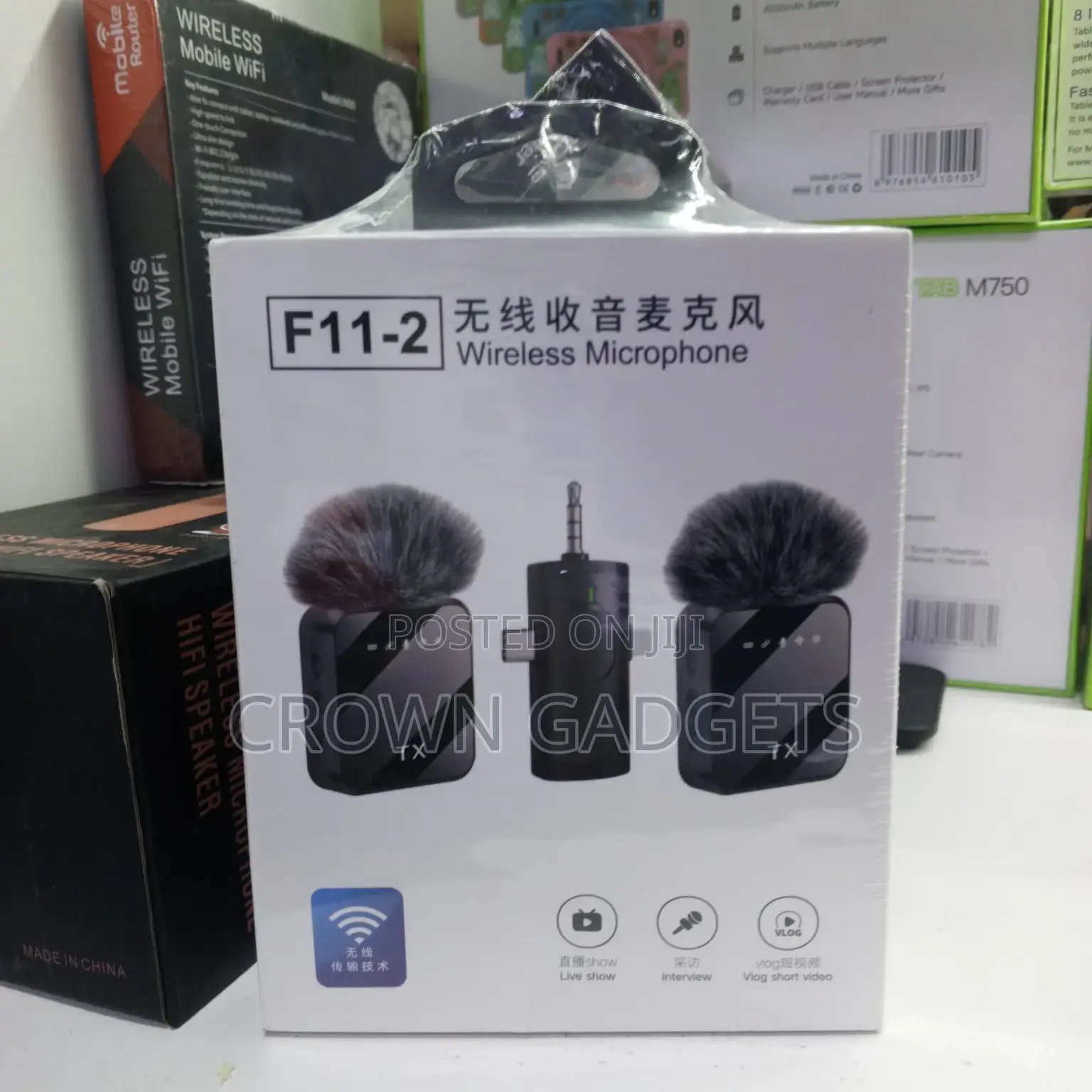F11-2 Dual Transmitter Lavalier Mic 50m Range