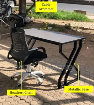 Breathable Headrest Chair and Laptop Table
