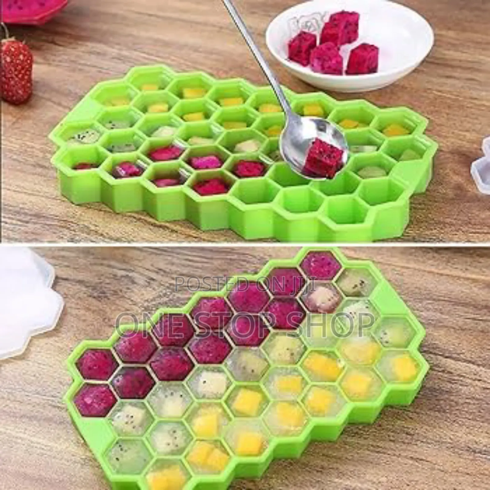 2pcs Flexible Reusable Washable Ice Cream Tray Maker